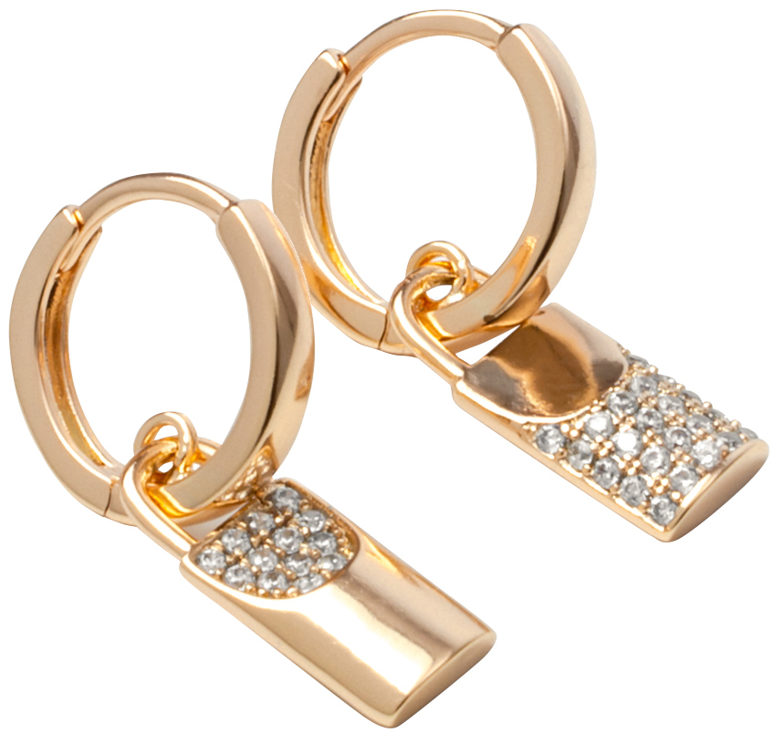 

Серьги-кольца из бижутерного сплава со стразами WowMan Jewelry MXPGW, MXPGW