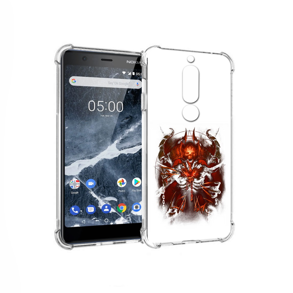 

Чехол MyPads Tocco для Nokia 5.1 яркий демон (PT114144.121.708), Прозрачный, Tocco