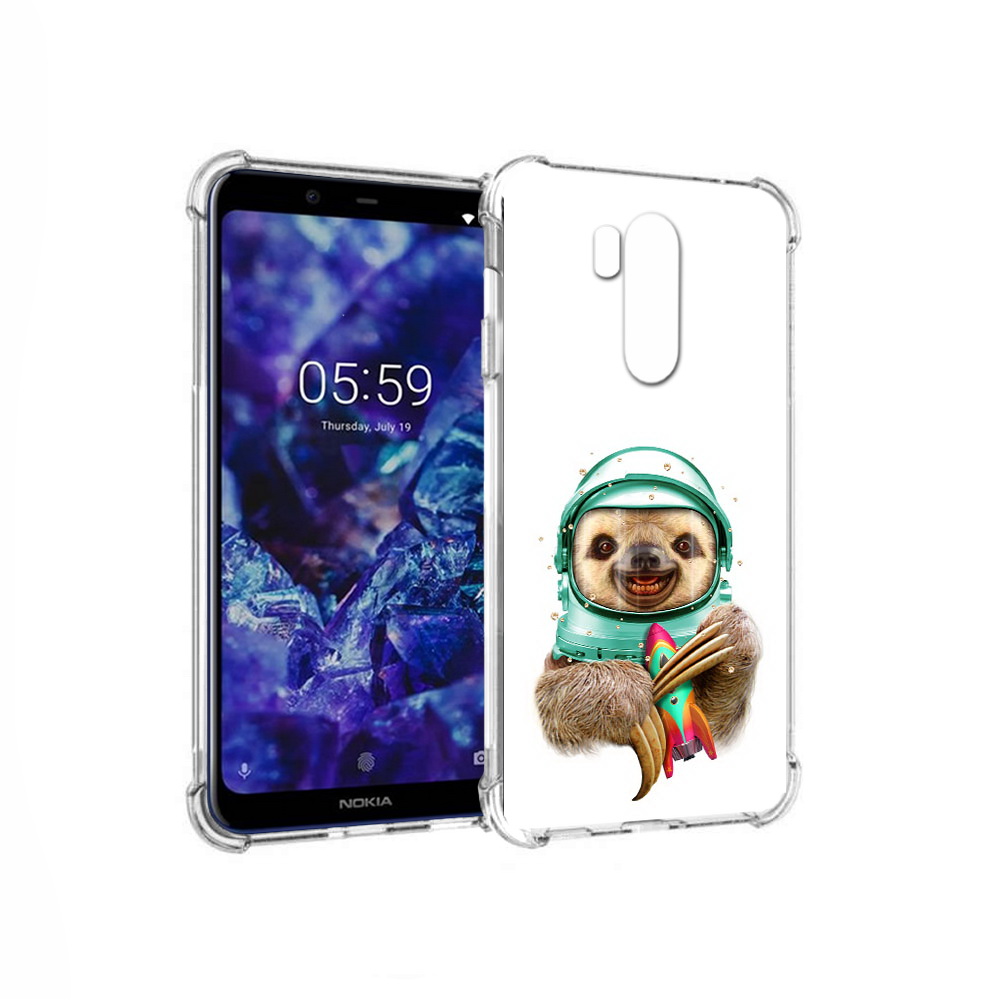 

Чехол MyPads Tocco для Nokia X7 Ленивец астронавт (PT123767.122.104), Прозрачный, Tocco