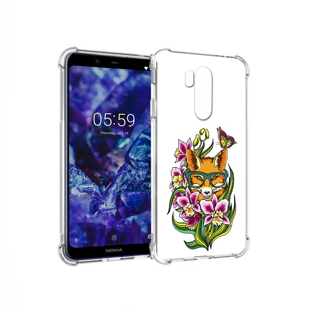 

Чехол MyPads Tocco для Nokia X7 Лиса в цветах (PT123767.122.108), Прозрачный, Tocco