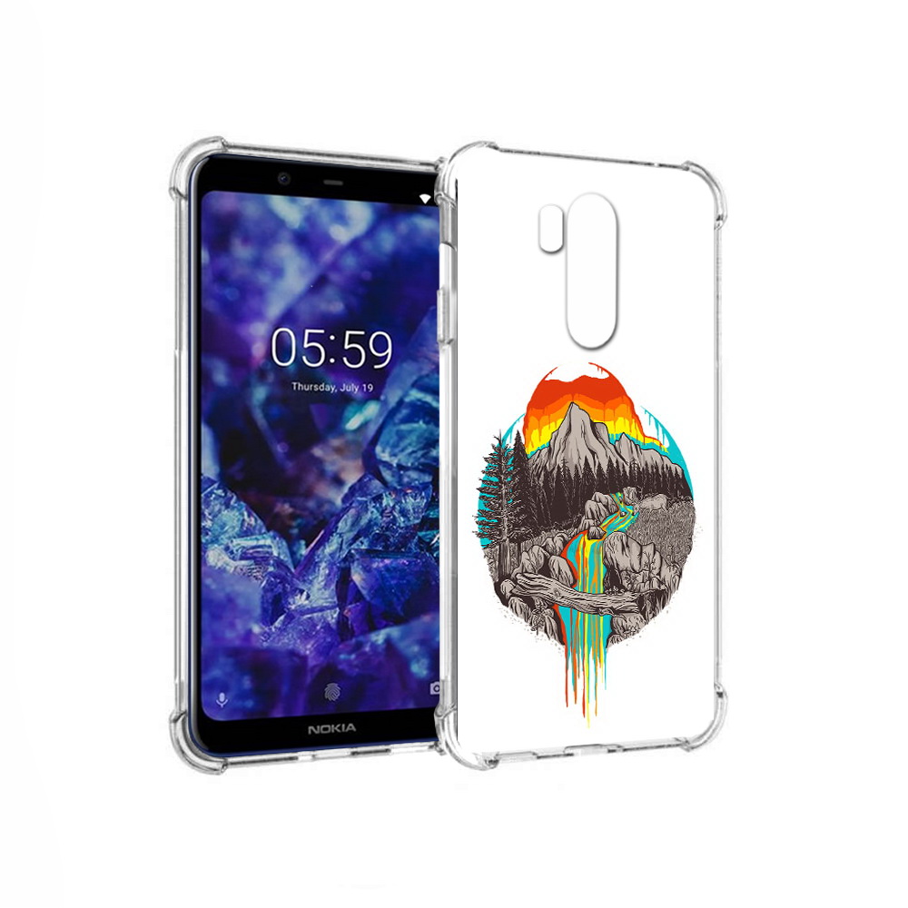 

Чехол MyPads Tocco для Nokia X7 Радужный водопад (PT123767.122.144), Прозрачный, Tocco