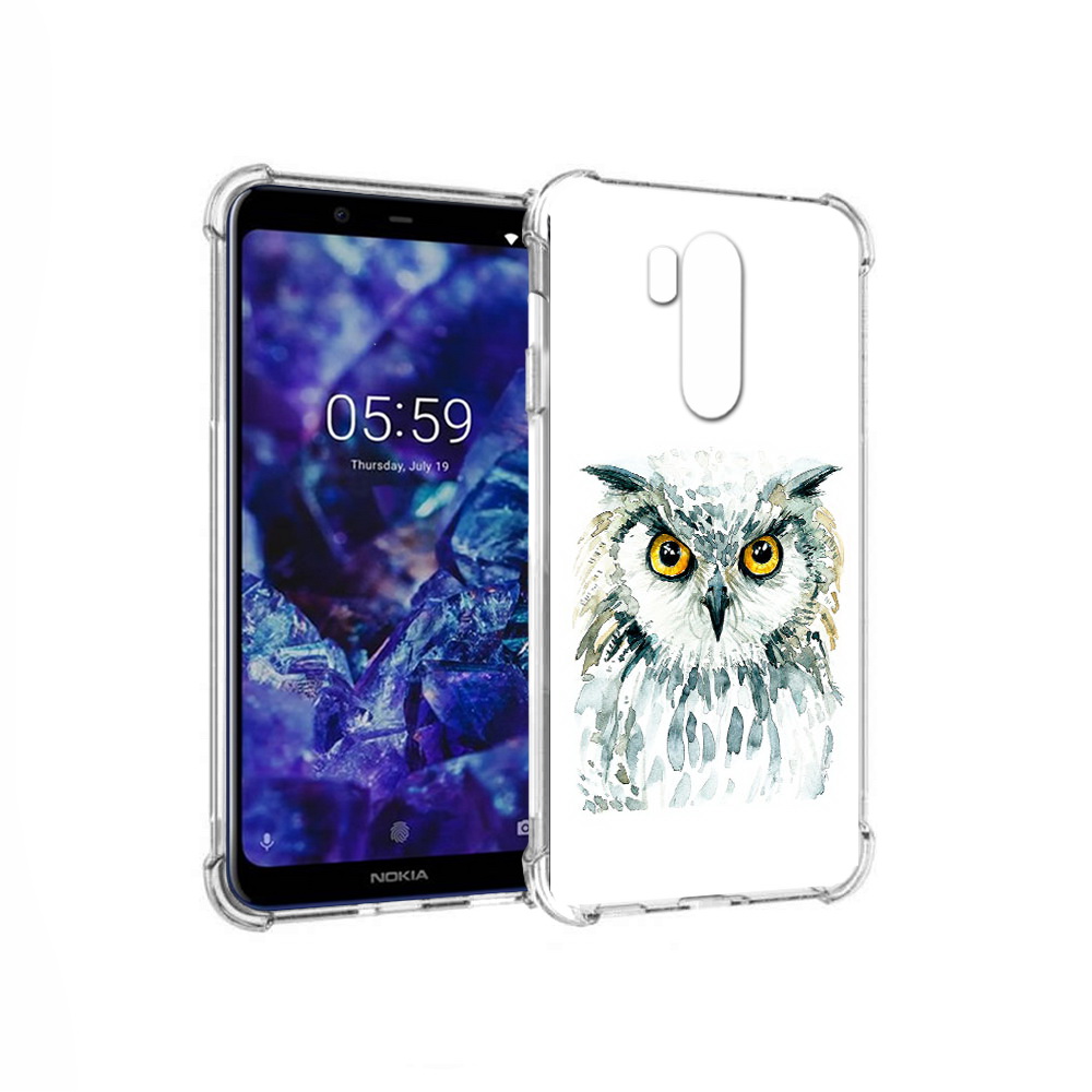 

Чехол MyPads Tocco для Nokia X7 Серьезная сова (PT123767.122.156), Прозрачный, Tocco