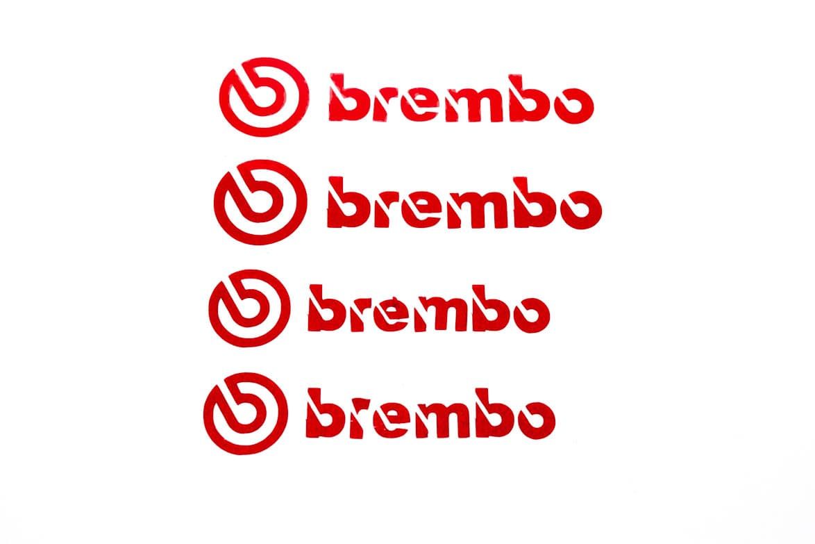 

Наклейки на суппорта Brembo красные маленькие, Красный