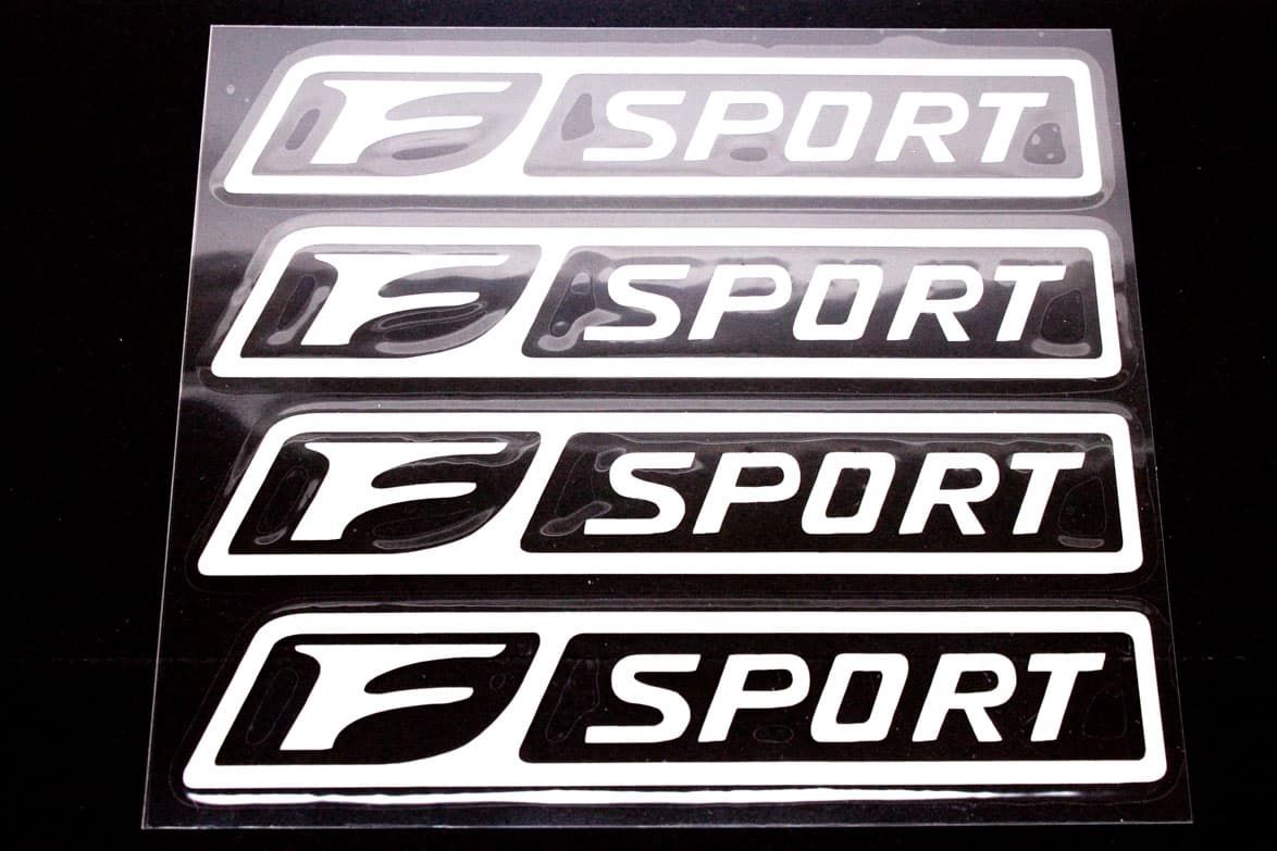 

Наклейки на суппорта F-sport белые