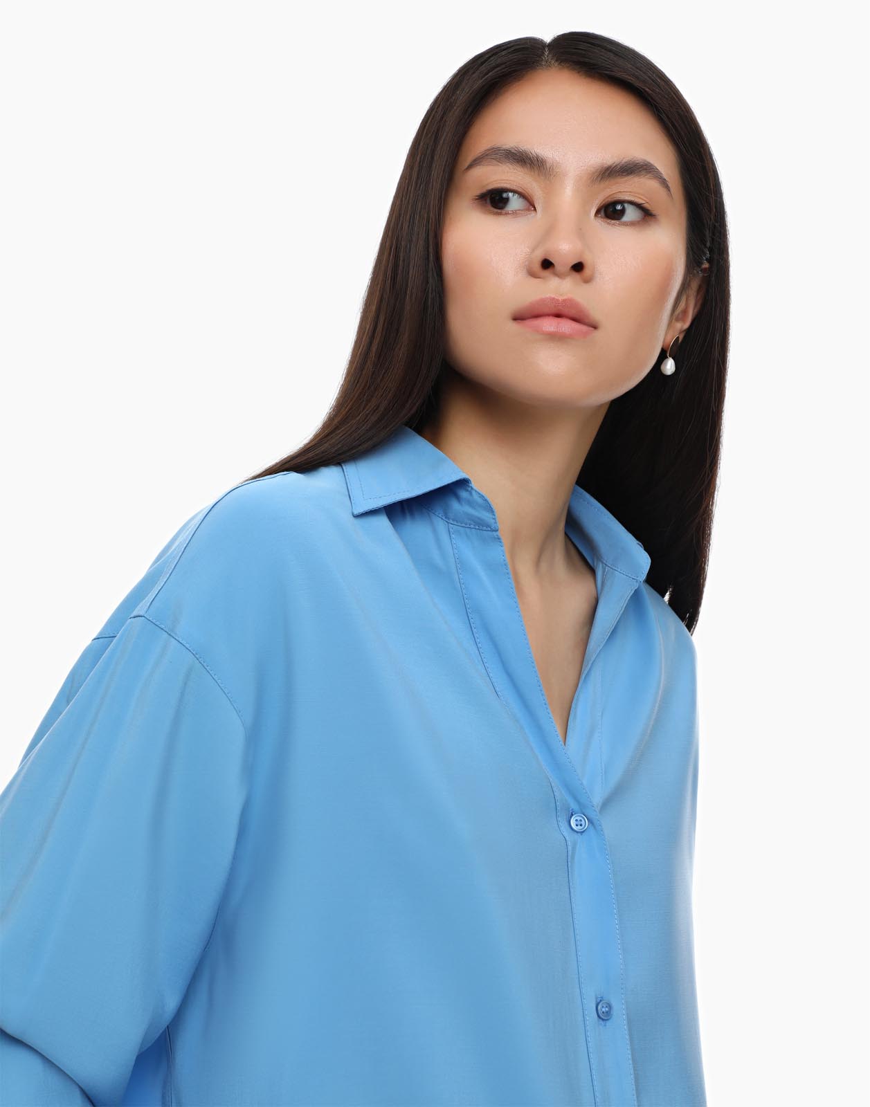 Блуза женская Gloria Jeans GWT003105 синяя XL
