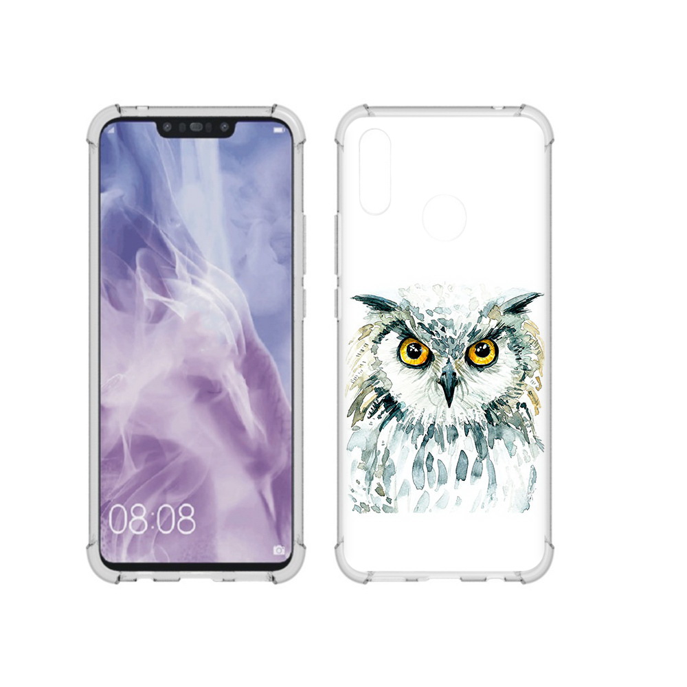 

Чехол MyPads Tocco для Huawei Nova 3i Серьезная сова (PT227100.63.156), Прозрачный, Tocco