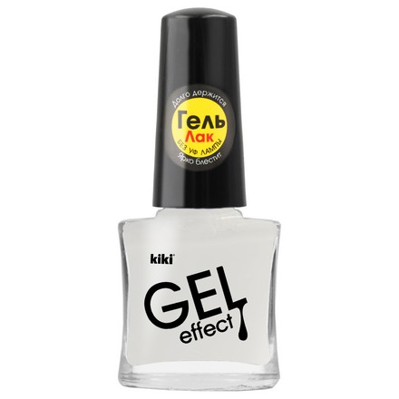 Лак для ногтей с гелевым эффектом Kiki Gel Effect 034 белый kiki лак для ногтей gel effect