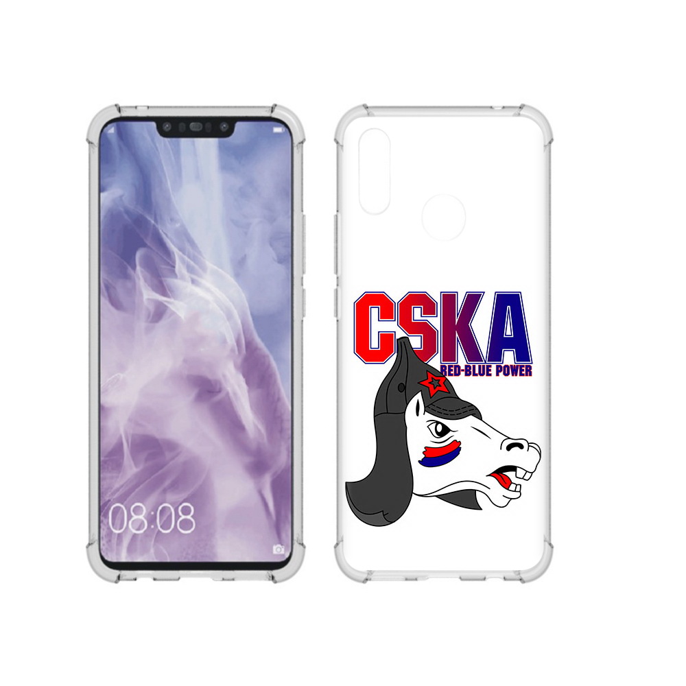 

Чехол MyPads Tocco для Huawei Nova 3i ФК ЦСК лошадка россия (PT227100.63.179), Прозрачный, Tocco