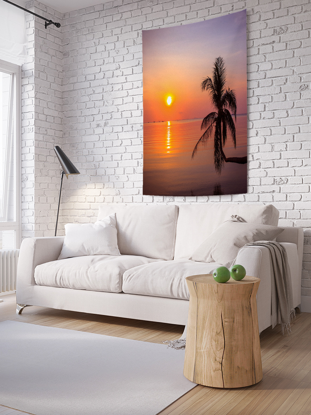 

Вертикальное фотопанно на стену JoyArty Пальма на закате 150x200 см, Пальма на закате