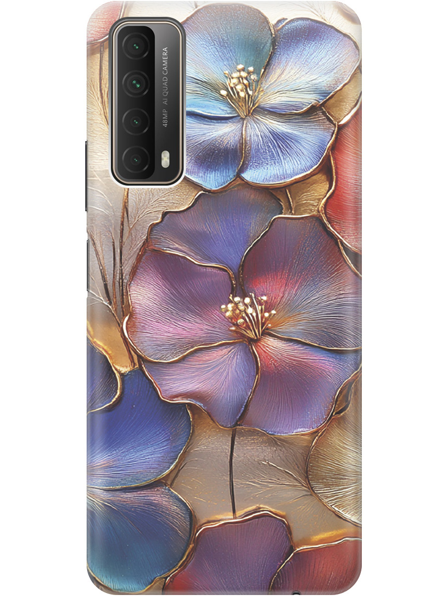 

Силиконовый чехол на Huawei P Smart (2021) с принтом "Позолоченные цветы", Прозрачный;золотистый;красный;синий, 723603024