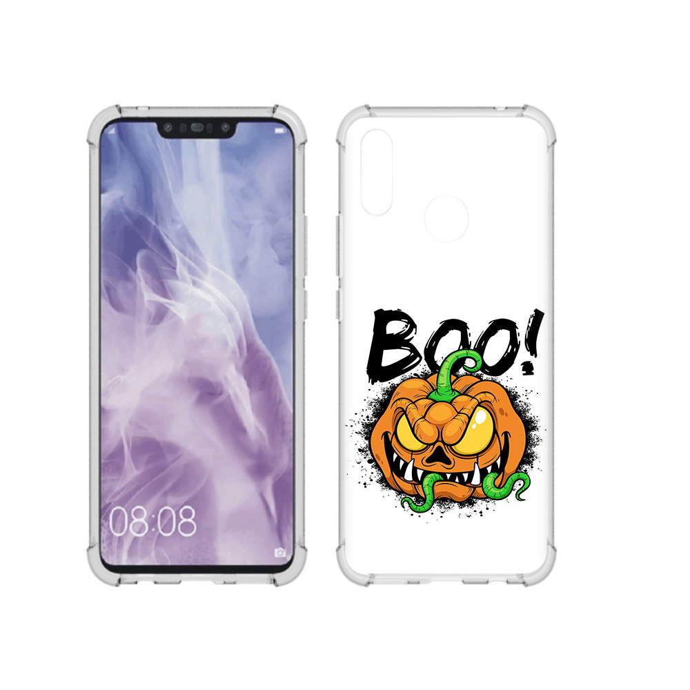 

Чехол MyPads Tocco для Huawei Nova 3i Хэллоуин бу (PT227100.63.193), Прозрачный, Tocco