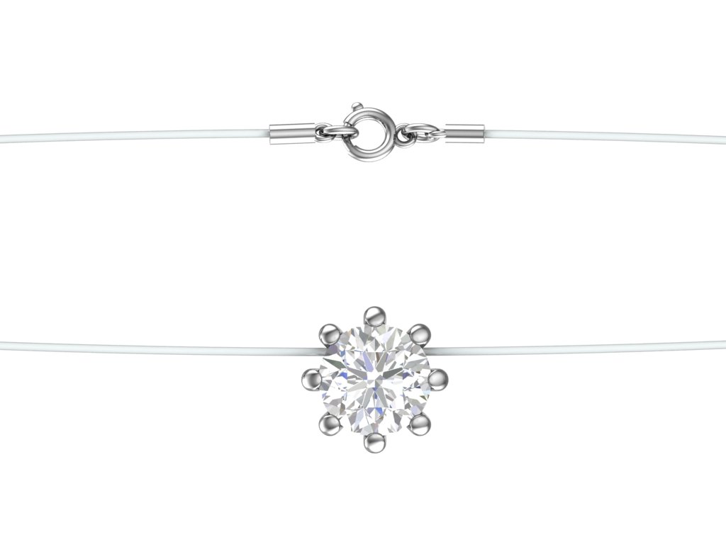 

Колье из серебра с фианитом 35 см Yahont 170972, 170972