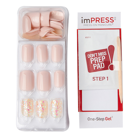 Ногти накладные Kiss imPRESS Первое свидание, короткая длина ногти накладные kiss impress розовый арахис короткая длина