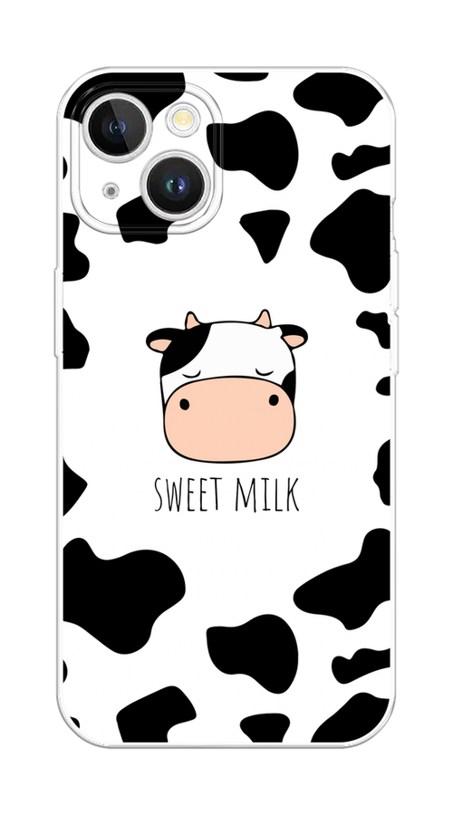

Чехол на Apple iPhone 15 Plus "Sweet milk", Розовый;белый;черный, 15650-1
