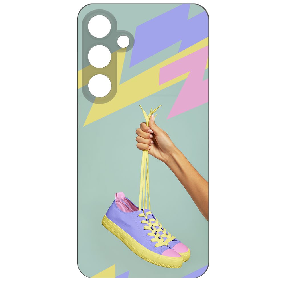 

Чехол-накладка Krutoff Soft Case Кроссовки женские Цветные для Samsung Galaxy S24 черный