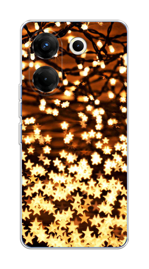

Чехол на Tecno Camon 20 Pro 5G "Новогодняя гирлянда", Золотистый, 304050-5