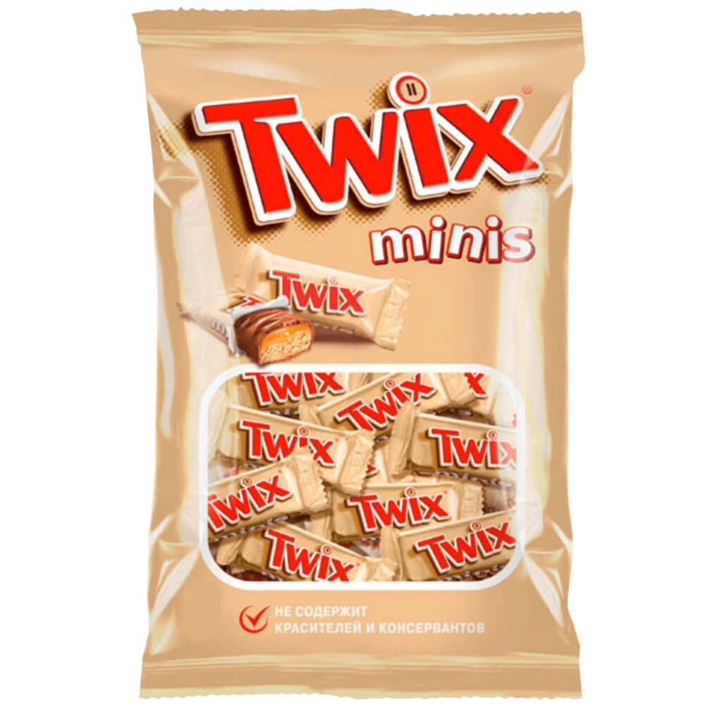 фото Батончики twix minis balk печенье-густая карамель в молочном шоколаде