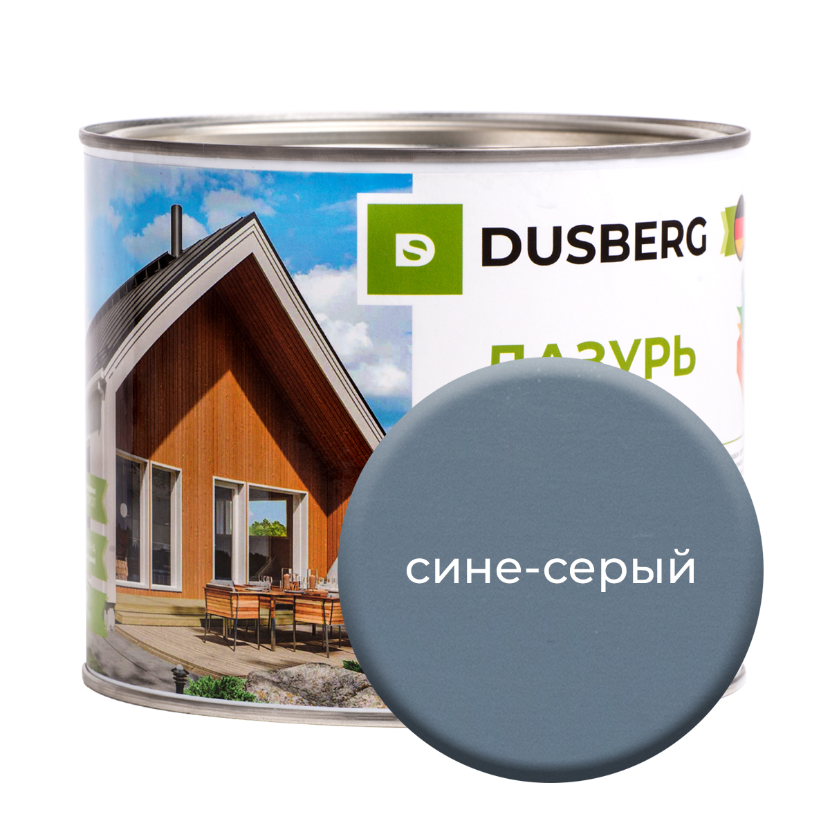 Лазурь Dusberg для дерева 2 л Сине-серый