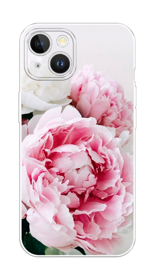 

Чехол на Apple iPhone 15 Plus "Розовые и белые пионы", Розовый;белый, 15650-1