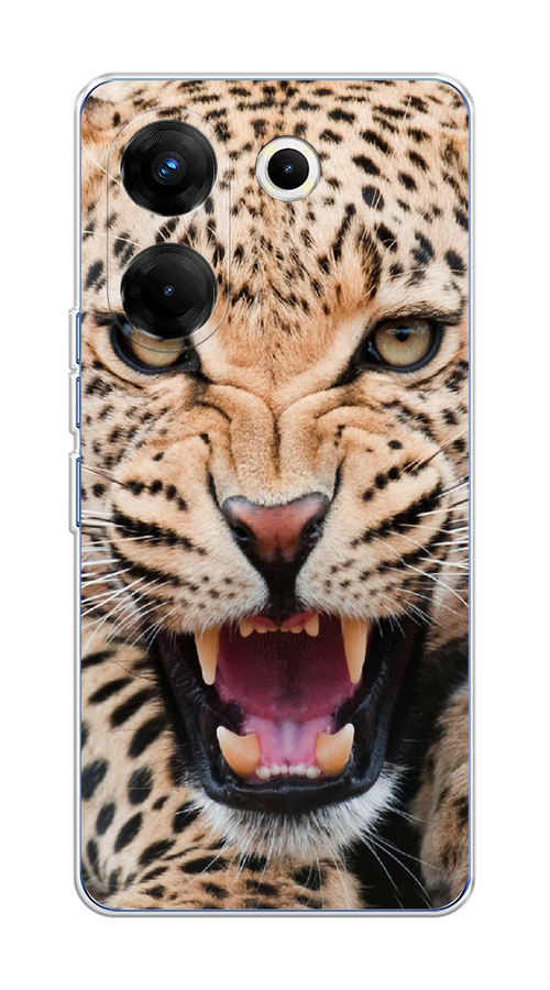 

Чехол на Tecno Camon 20 Pro 5G "Леопард 3d", Бежевый;черный, 304050-6
