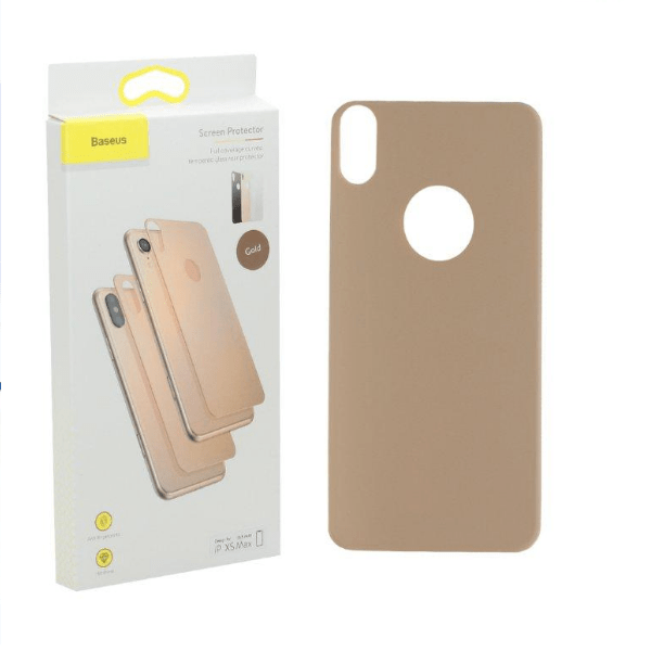 

Защитное стекло для iPhone XS Max назад Baseus золото, Защитное стекло iPhone XS Max назад Baseus золото