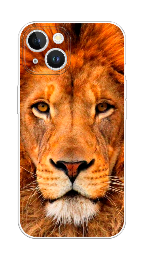 

Чехол на Apple iPhone 15 Plus "Благородный лев", Оранжевый, 15650-1