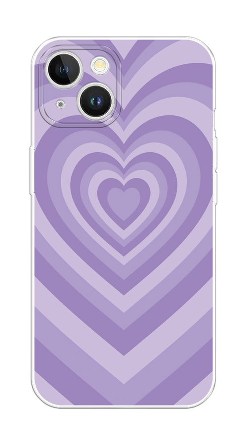 

Чехол на Apple iPhone 15 Plus "Violet heart latte", Фиолетовый, 15650-1