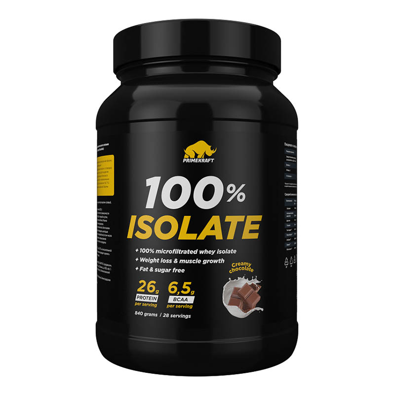 Протеин Prime-Kraft Whey Isolate 840 г вкус сливочный шоколад 3690₽