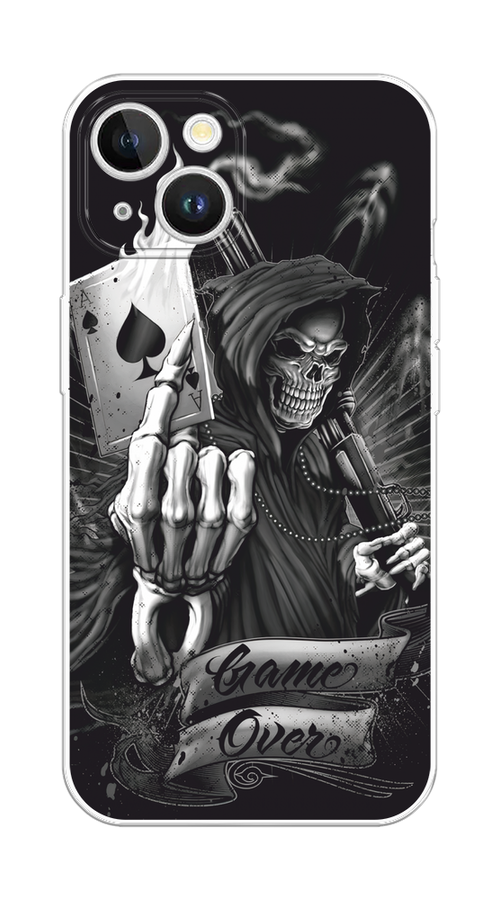 

Чехол на Apple iPhone 15 Plus "Игра закончена", Черный;серый, 15650-1