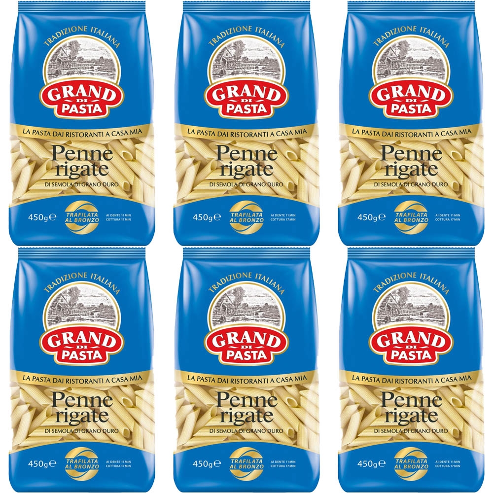 Перья Grand Di Pasta пенне, 450 г х 6 шт