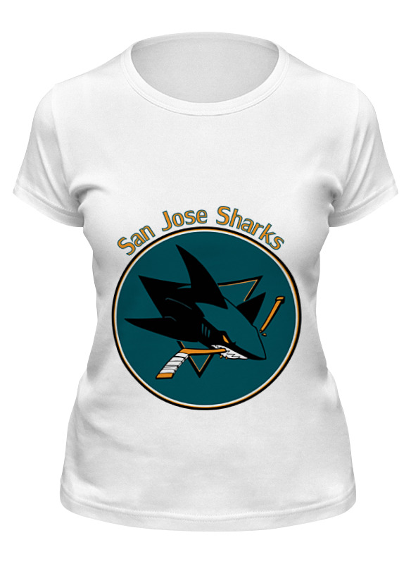 

Футболка женская Printio San jose sharks белая L, Белый, San jose sharks