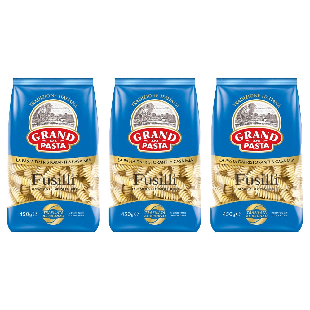 Спирали Grand Di Pasta фузилли, 450 г х 3 шт