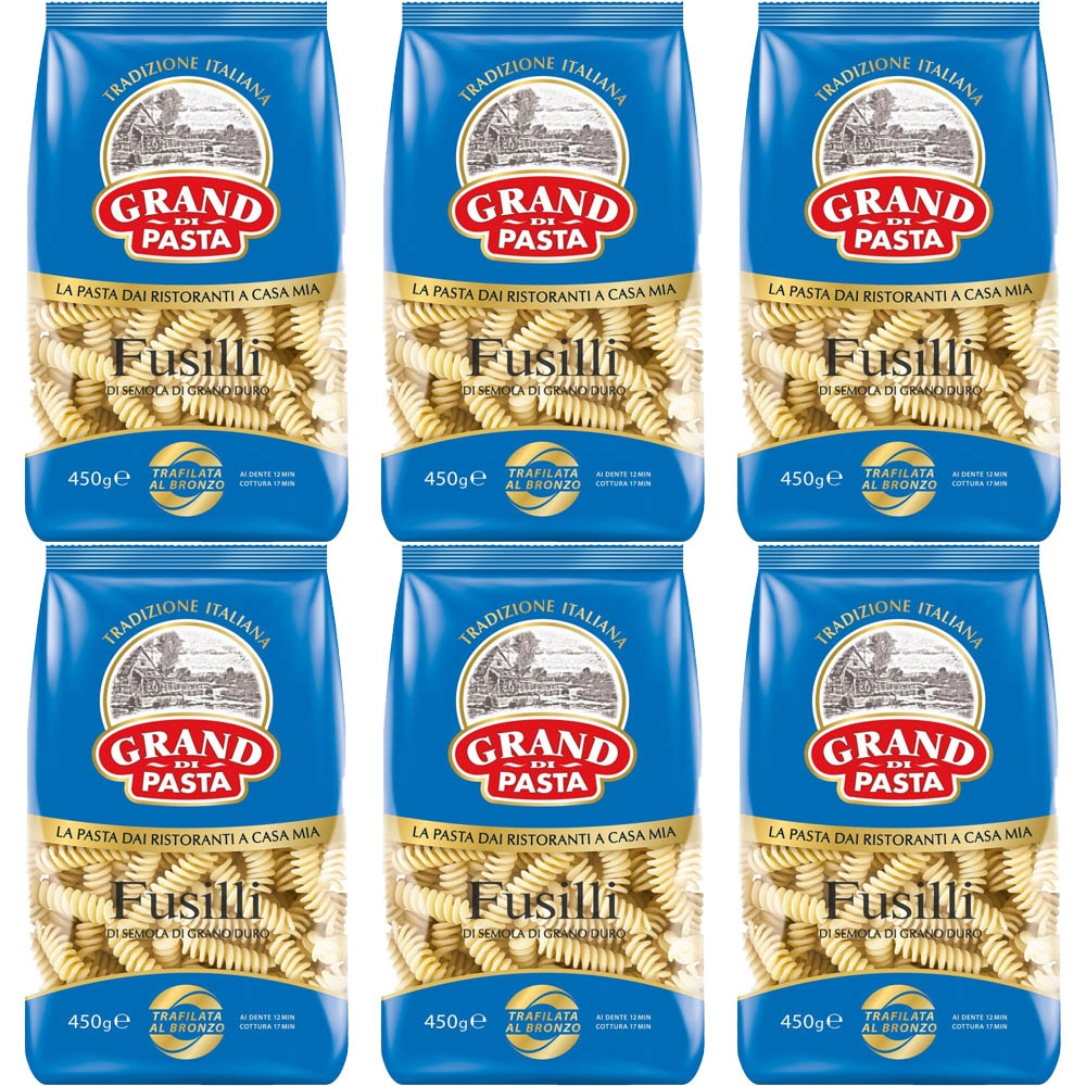 Спирали Grand Di Pasta фузилли, 450 г х 6 шт