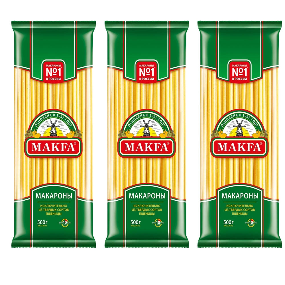 

Макароны длинные Макфа, 500 г х 3 шт