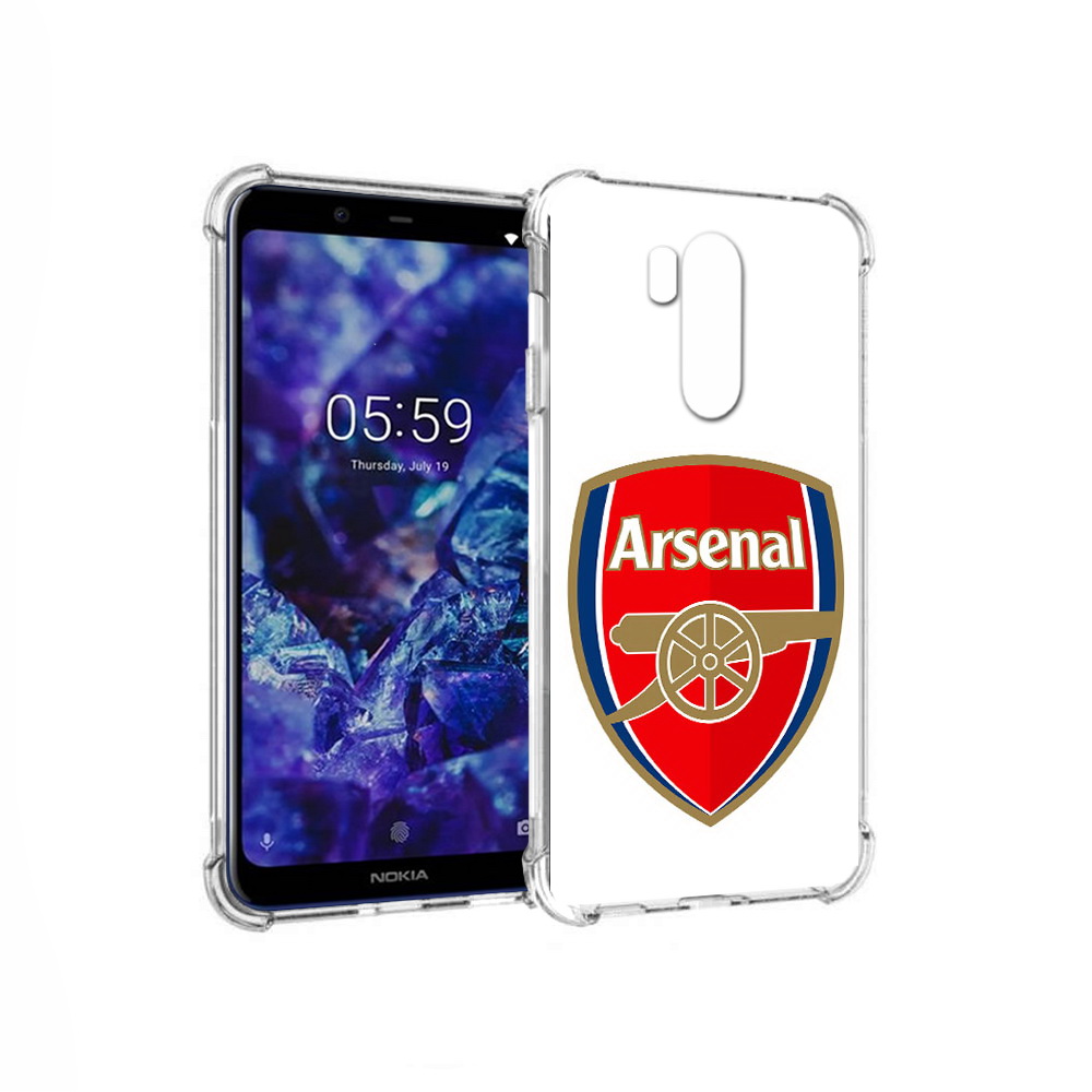 

Чехол MyPads Tocco для Nokia X7 ФК Арсенал логотип (PT123767.122.174), Прозрачный, Tocco