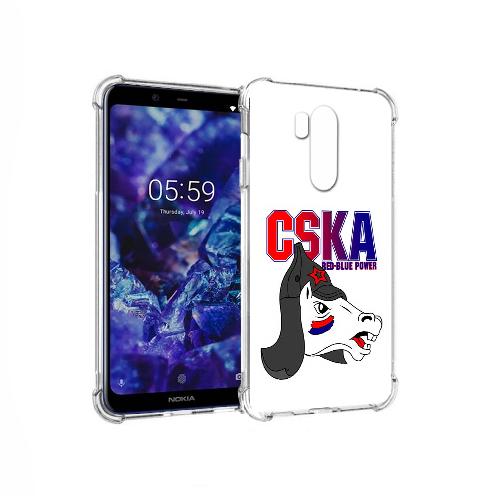 

Чехол MyPads Tocco для Nokia X7 ФК ЦСК лошадка россия (PT123767.122.179), Прозрачный, Tocco
