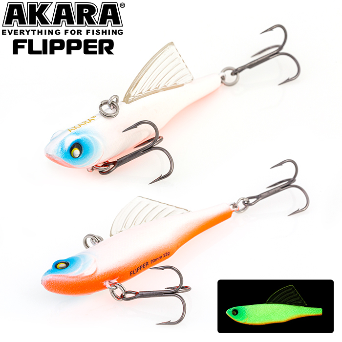 

Воблер Akara раттлин Flipper 70 мм 12 гр 3/7 oz 2,8 in A 7, Разноцветный, Flipper