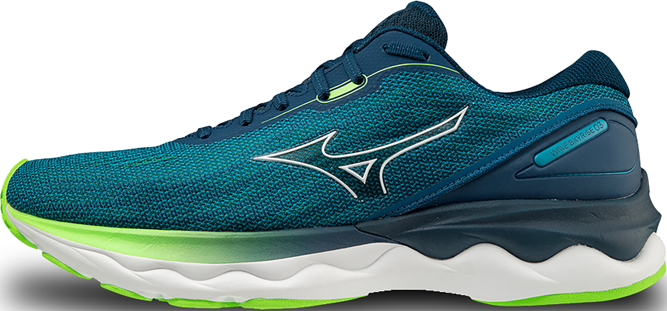 Спортивные кроссовки мужские Mizuno Men Wave Skyrise 3 (2023) зеленые 10.5 US