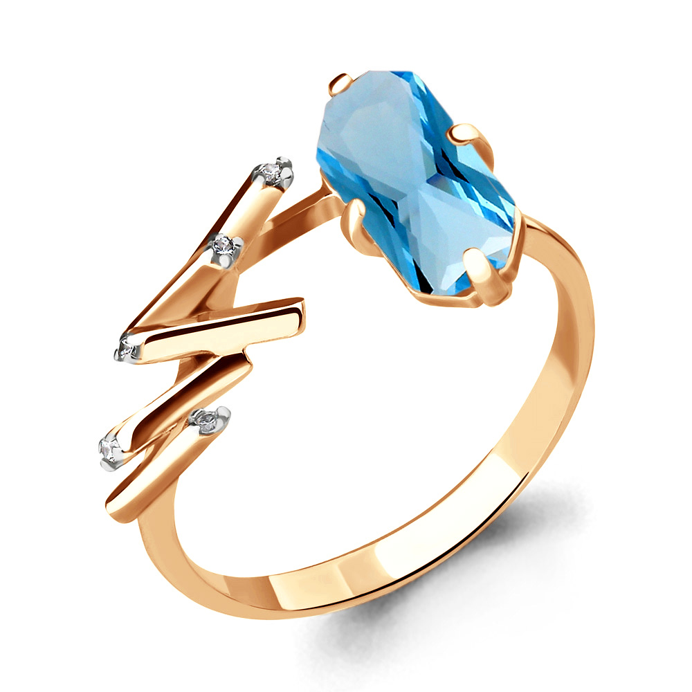 

Кольцо из серебра с топазом р.  Aquamarine 6594792_925_з, 6594792_925_з