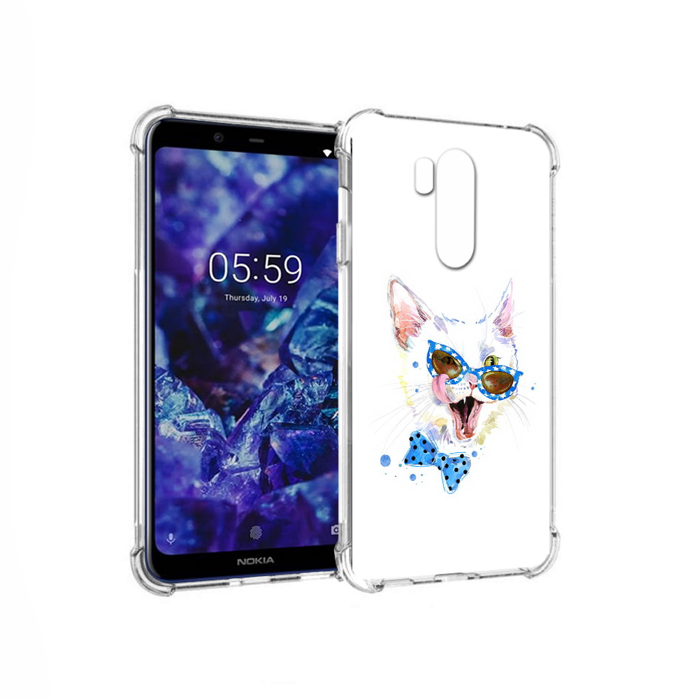 

Чехол MyPads Tocco для Nokia X7 белый кот (PT123767.122.229), Прозрачный, Tocco