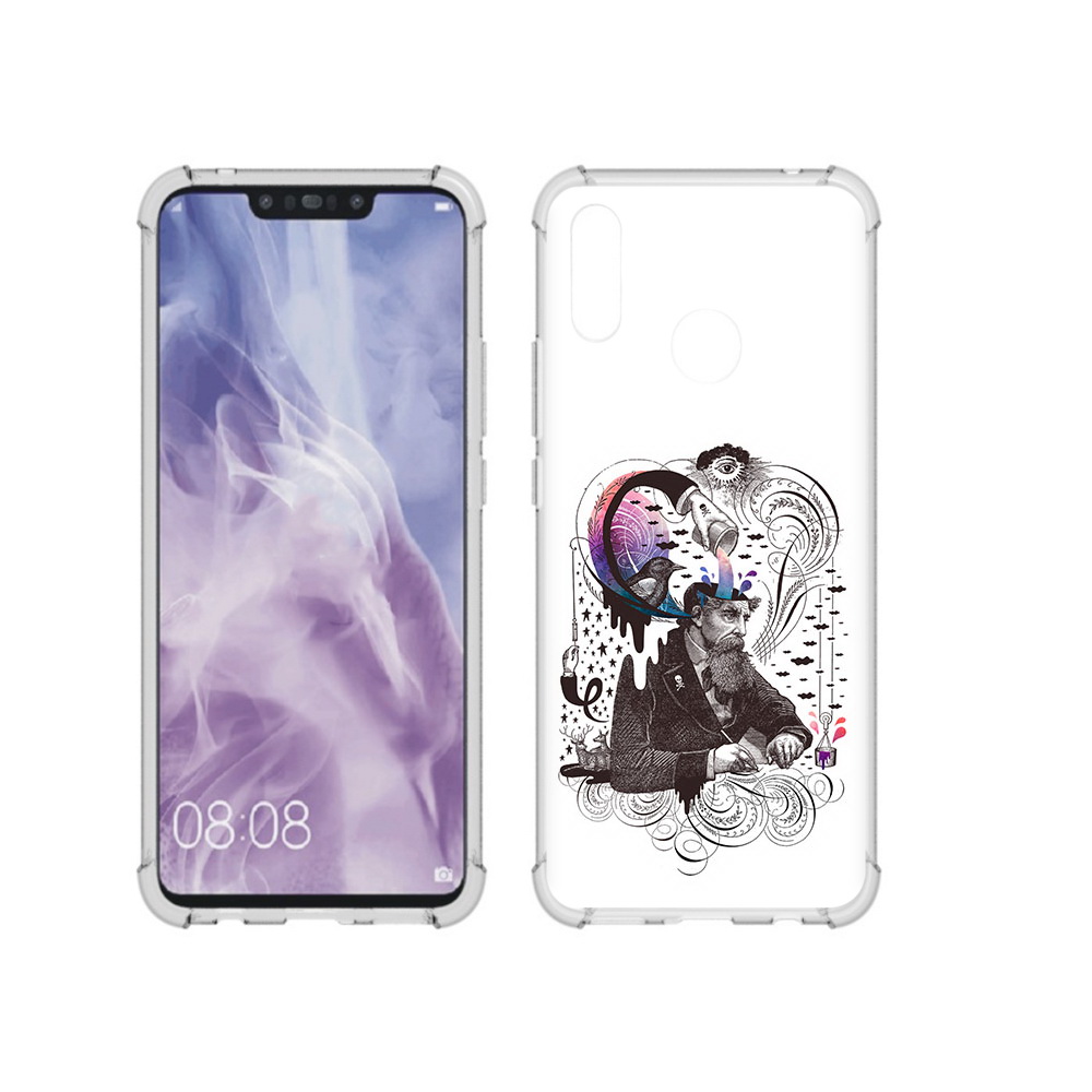 

Чехол MyPads Tocco для Huawei Nova 3i абстракция думающий мужчина (PT227100.63.210), Прозрачный, Tocco