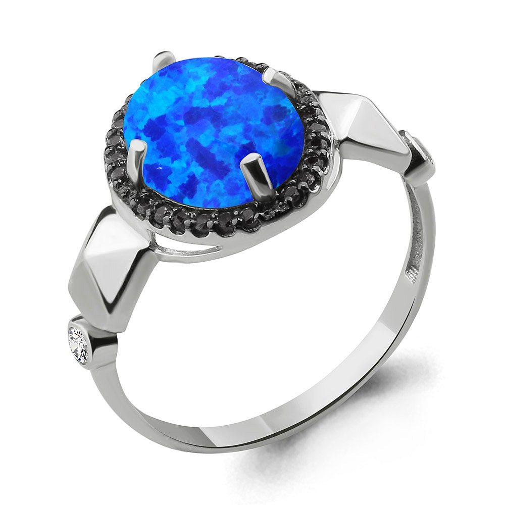 

Кольцо из серебра с опалом р.  Aquamarine 6598495Ч_925_р, 6598495Ч_925_р