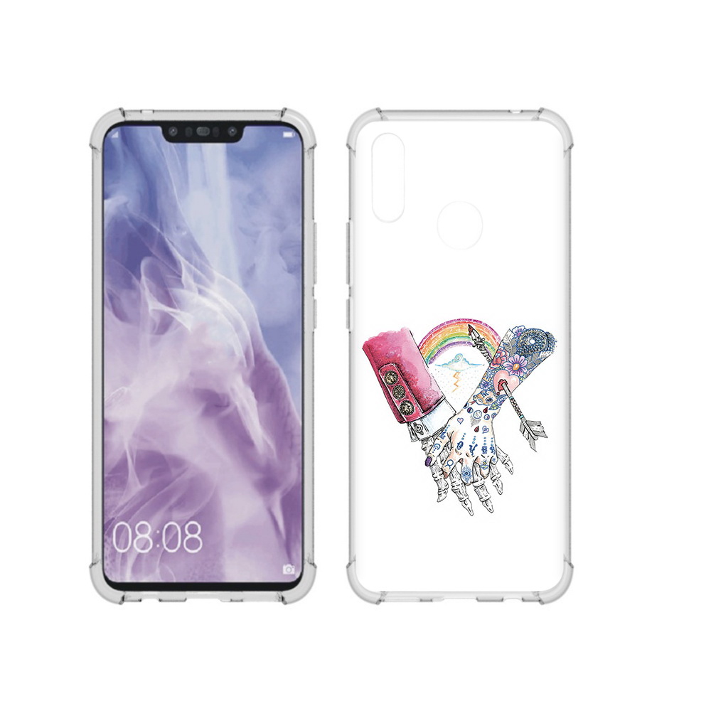 

Чехол MyPads Tocco для Huawei Nova 3i абстракция руки в татуировках (PT227100.63.212), Прозрачный, Tocco