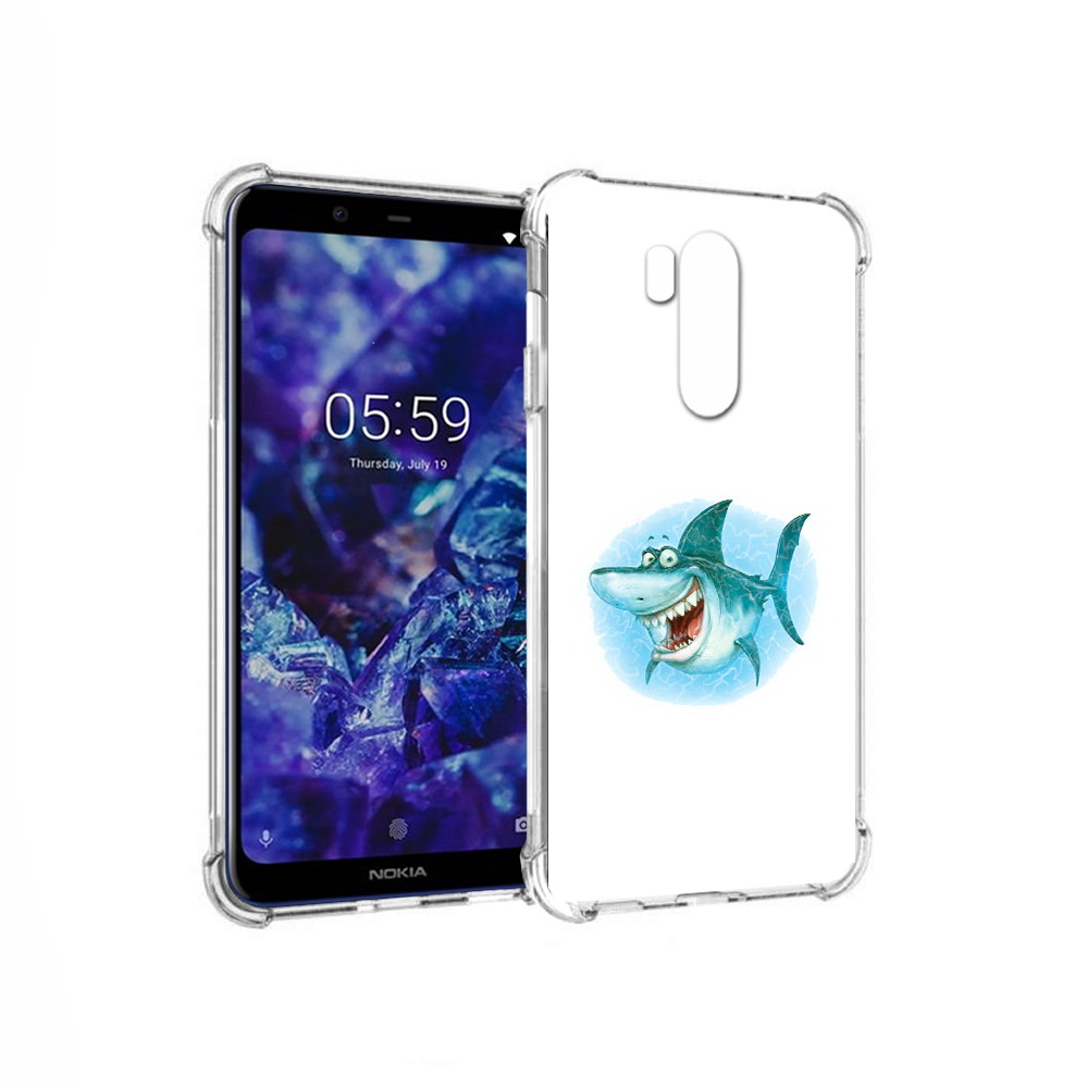 

Чехол MyPads Tocco для Nokia X7 веселая акула (PT123767.122.261), Прозрачный, Tocco
