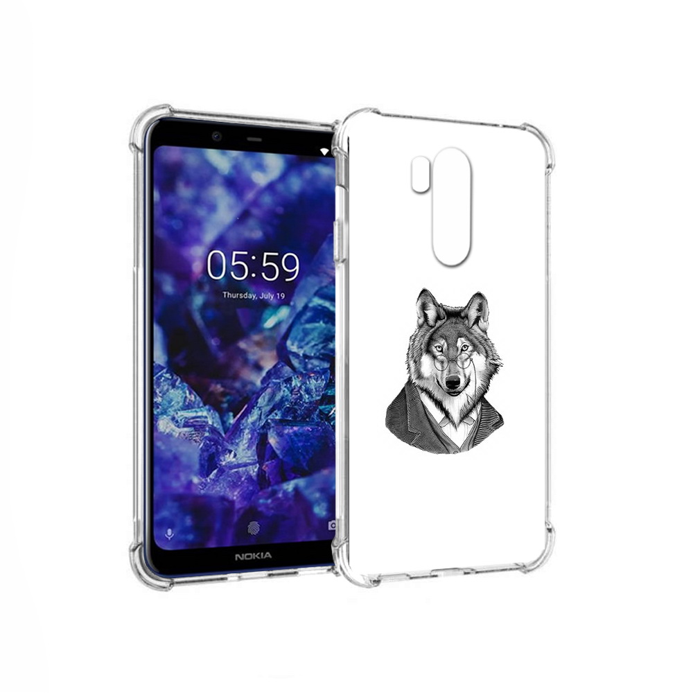 Чехол MyPads Tocco для Nokia X7 волк в пиджаке (PT123767.122.266)