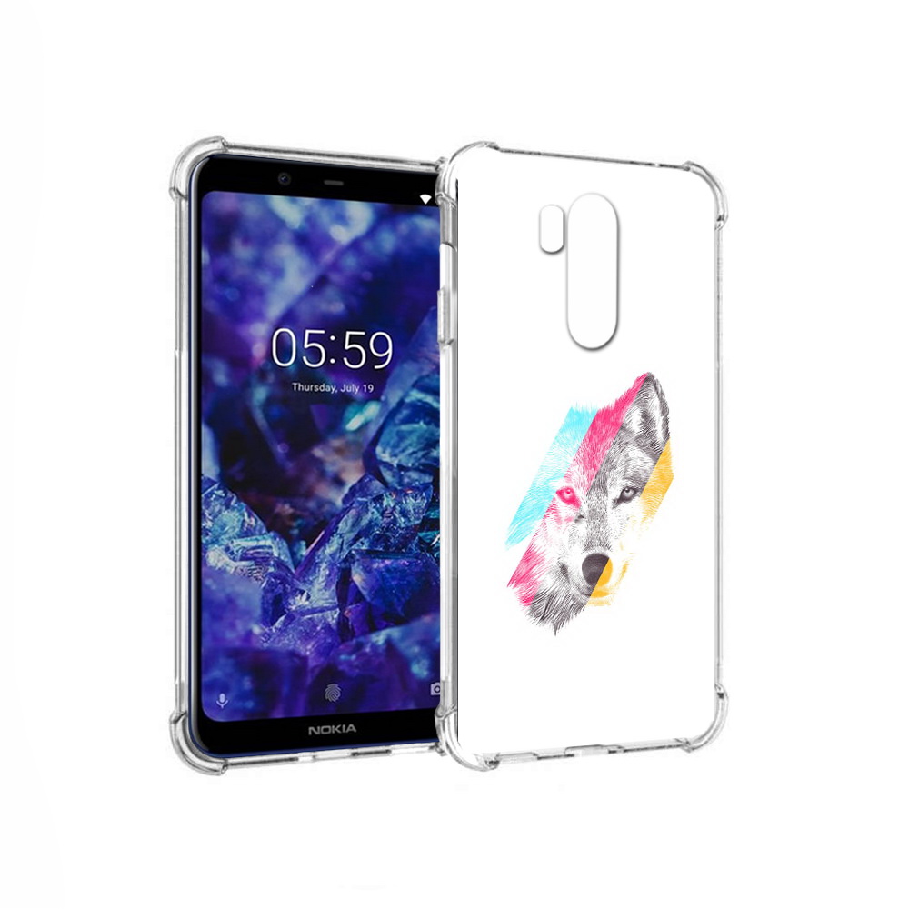 

Чехол MyPads Tocco для Nokia X7 волк градиент (PT123767.122.268), Прозрачный, Tocco