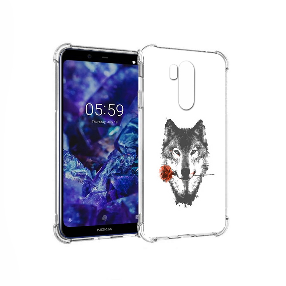 

Чехол MyPads Tocco для Nokia X7 волк с розой (PT123767.122.270), Прозрачный, Tocco