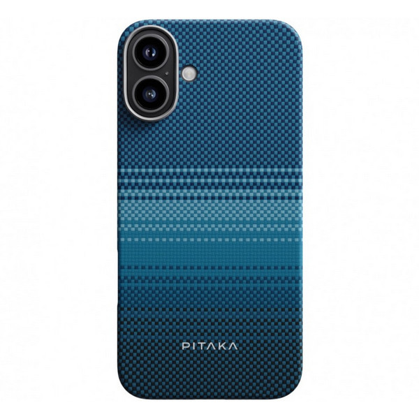 

Чехол Pitaka Tactile Woven Case для iPhone 16 Plus Moonrise (KI1601PMOM), Голубой;синий, Tactile Woven Case