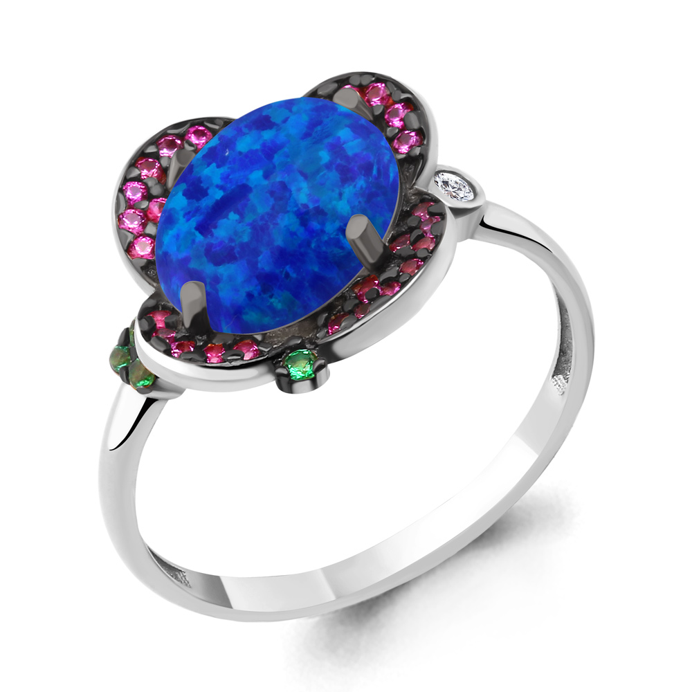 

Кольцо из серебра с изумрудом р. , Aquamarine 6598595ВГ_925_р, 6598595ВГ_925_р
