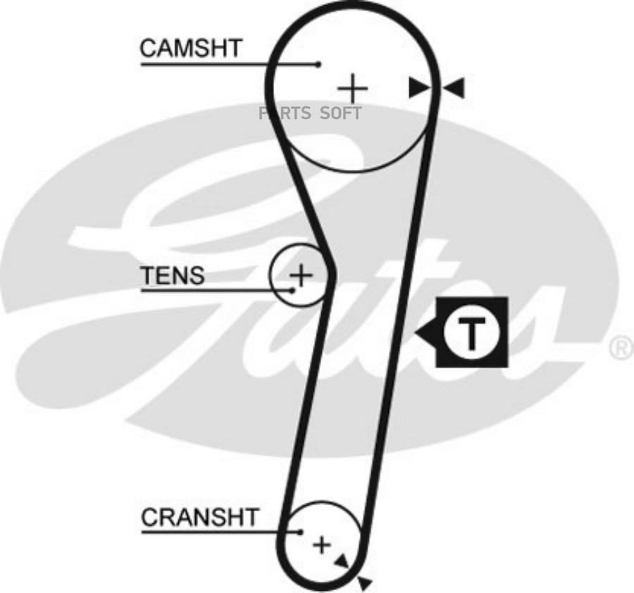 

GATES Ремень ГРМ GATES 5263XS